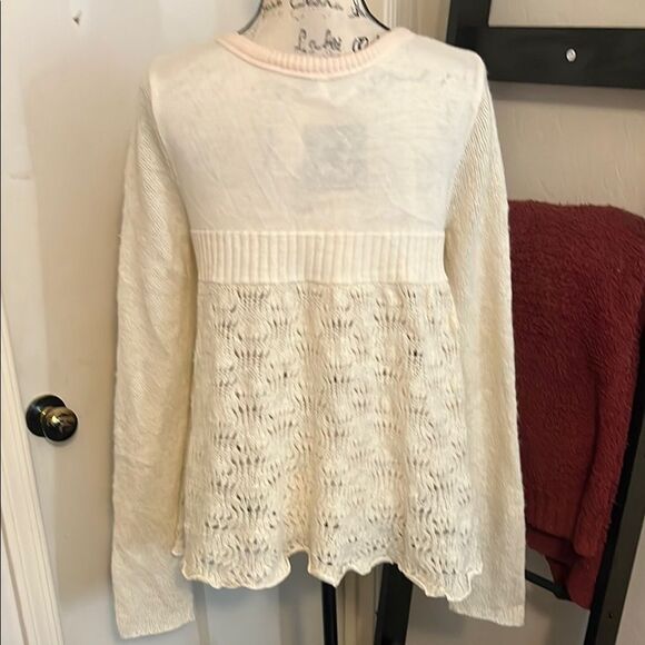 Free People Honeysuckle Years Lace Button Cardigan Sweater Boho Cottagecore - Picture 8 of 15